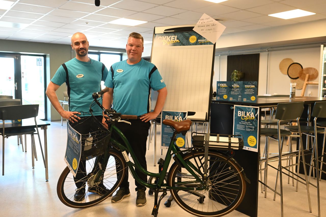 Fra venstre: Kim Eckhardt, manager of operations and efficiency Benno Angelo Valente, customer experience manager. Foto: Randers Kommune